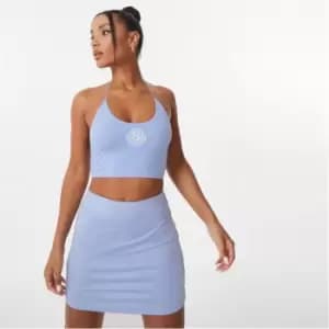 Slazenger Sofia Richie Halter Crop Top - Blue