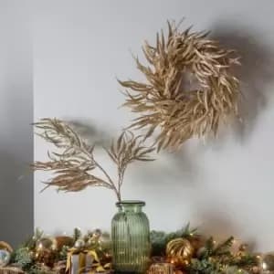 Crossland Grove Feather Leaf Spray Gold With Glitter (5pk) 870mm