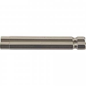 Draper Hex Screwdriver Bit Hex 6mm 75mm Pack of 2