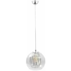 Keter Glamour Dome Pendant Ceiling Light Silver, 30cm, 1x E27