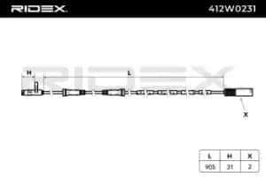 RIDEX ABS Sensor 412W0231 ESP Sensor,Sensor, wheel speed MINI,Schragheck (R50, R53),Cabrio (R52),Cabrio (R57)