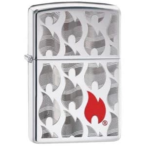 Zippo Flames Design High Polish Chrome Windproof Lighter