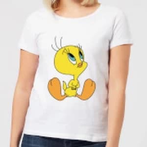 Looney Tunes Tweety Sitting Womens T-Shirt - White - 3XL