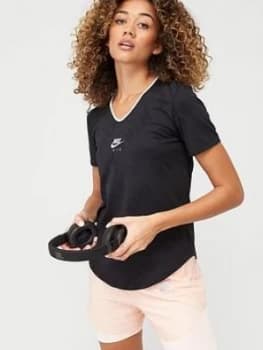 Nike Air Running Tee - Black, Size 2XL, Women