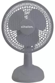 6" Small Electric Modern Portable Air Cooling Fan with Tilt Feature for PC, Worktop, Desk, Office, Home & Travel Use - Grey