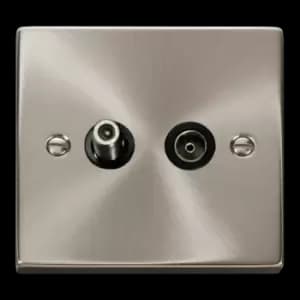 Click Scolmore Deco Non-Isolated Co-Axial and Satellite Socket - VPSC170BK