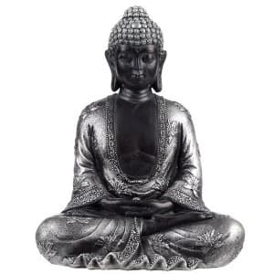 Peace Black & Silver Thai Buddha