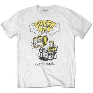Green Day - Longview Doodle Mens Large T-Shirt - White
