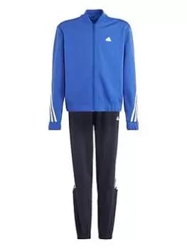 Boys, adidas Junior Future Icons 3 Stripe Tracksuit - Blue Size 11-12 Years