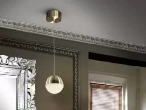 Sphere Integrated LED Globe Ceiling Pendant Brass