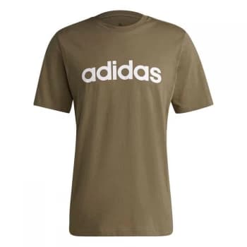 adidas Mens Essentials Linear T-Shirt - Orbit Green