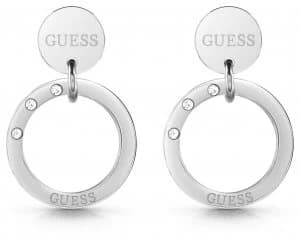 Guess Womens 'Eternal Circles' Small Silver Hoop Earrings Jewellery