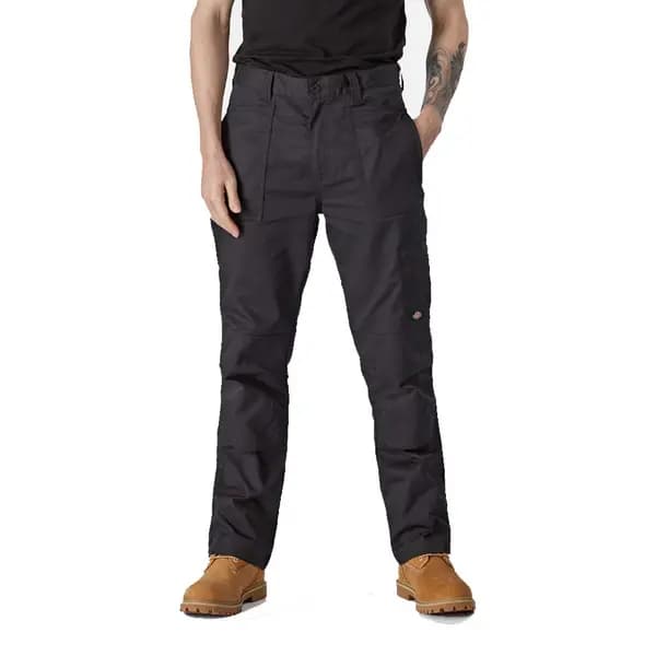 Dickies Mens Action Flex Stretch Work Trousers 30R - Waist 30', Inside Leg 32' Black DIC004-BLK-30R