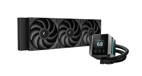 DeepCool Mystique 360 2.8" LCD 360mm AIO Liquid CPU Cooler - Black - R-LX750-BKDSNMP-G-1
