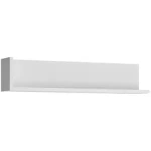 Furniture To Go - Lyon 120cm wall shelf in White and High Gloss - White and High Gloss
