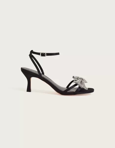 Diamante Bow Kitten Heels