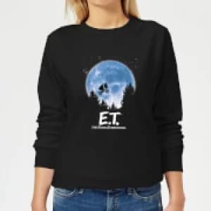 ET Moon Silhouette Womens Sweatshirt - Black