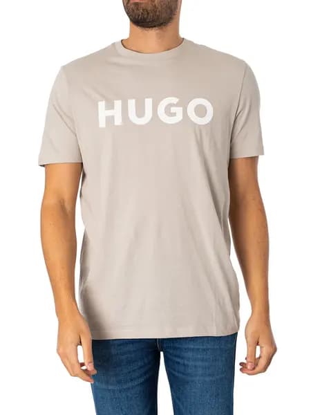 HUGO Dulivio Graphic T-Shirt Light Pastel Grey M