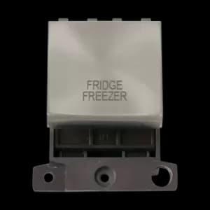 Click Scolmore MiniGrid 20A Double-Pole Ingot Fridge Freezer Switch Satin Chrome - MD022SC-FF
