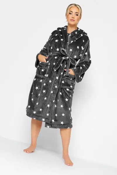 Yours Dressing Gown Grey