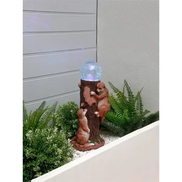 Streetwize Solar Meerkat Colour Changing Ball Light - Brown One Size