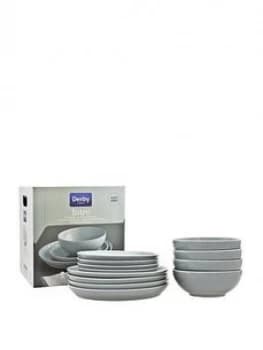 Denby Intro 12 Piece Dinner Set Soft Grey