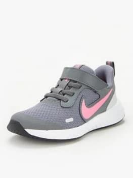 Nike Revolution 5 Childrens Trainer - Grey Pink White