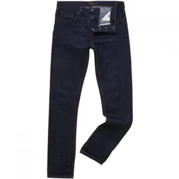 Label Lab Lock Skinny Fit Dark Indigo Jeans - Denim Dark Indigo