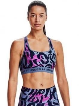 Urban Armor Gear Crossback Mid Animal Print Bra - Navy/Pink