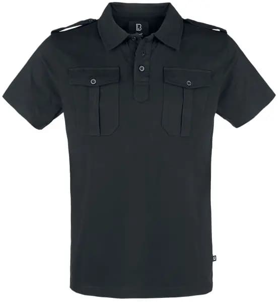 Brandit Jon Polo Shirt, black, Size XL