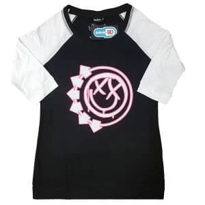 Blink-182 - Six Arrow Smiley Ladies Large T-Shirt - Black,White