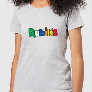 Rubik's Core Logo Womens T-Shirt - Grey - 3XL