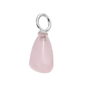 Allegory Stones Silver Rose Chalcedony Tumbled Pendant Charm