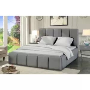 Lurita Bed King Plush Velvet Silver