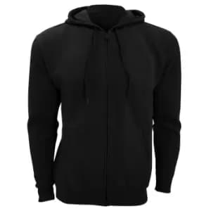 SOLS Mens Seven Full Zip Hooded Sweatshirt / Hoodie (L) (Black)