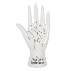 White Palmistry Hand Ornament 18/36