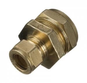 Wickes Brass Compression Reducing Coupling - 22 x 15mm