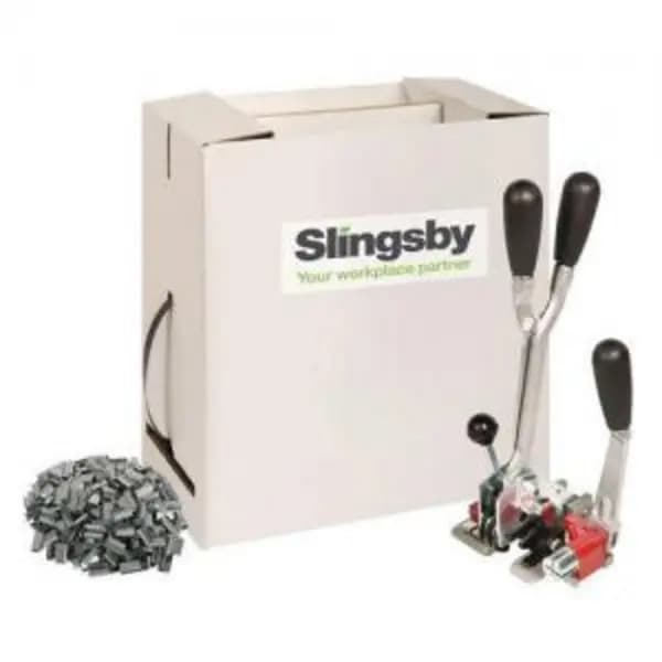 ESE Direct Polypropylene Strapping Starter Kit with 12mm x 600m Black Strapping, 250 metal seals and Combination Tool 402982 Plastic Strapping Equipme