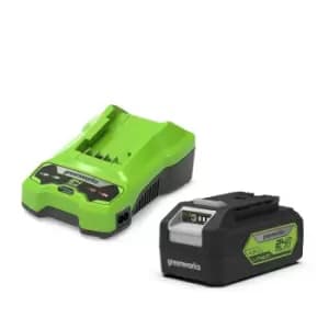 Greenworks 4AH 24V Battery and Charger Kit - Garden & Outdoor