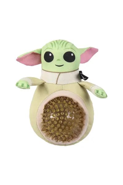 Two in One Mandalorian Grogu Dog Teether and Plush Toy - Natural