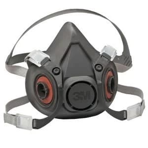 3M 6000 Series Half Face Mask Respirator Large Dark Grey