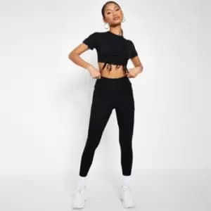 I Saw It First Rib High Waisted Leggings - Black