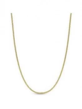Simply Silver Sterling Silver 925 12Ct Yellow Gold Polished Mini Twist Chain Allway
