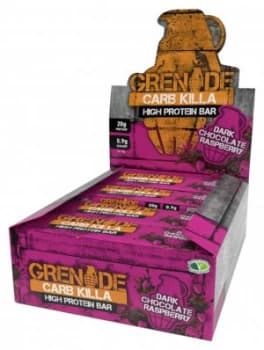 Grenade Dark Raspberry Chocolate Carb Killa Bars x12