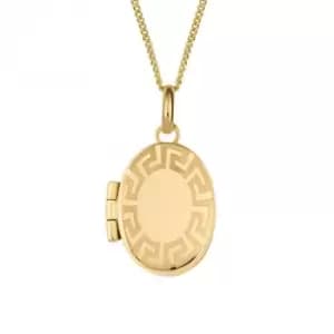 Maze Detail Locket Yellow Gold Pendant GP2297