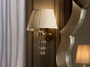 Mercury Wall Light with Shade, Champagne, Curb, Beige, 1x E27