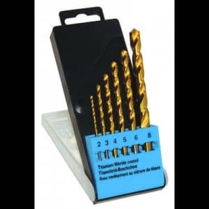 C.K. T3293 HSS Metal twist drill bit set 6 Piece TiN DIN 338 Cylinder shank 1 Set