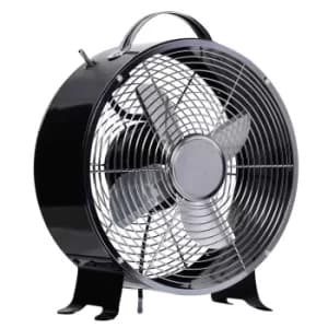 Homcom 26cm Metal Fan, Black