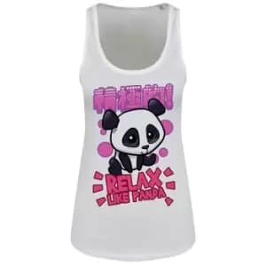 Handa Panda Ladies/Womens Relax Like Panda Floaty Tank (Medium (UK 10-12)) (White)