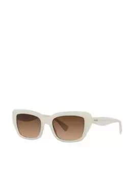 Ralph Lauren Rectangle Sunglasses -Shiny Chalk Cream, Women